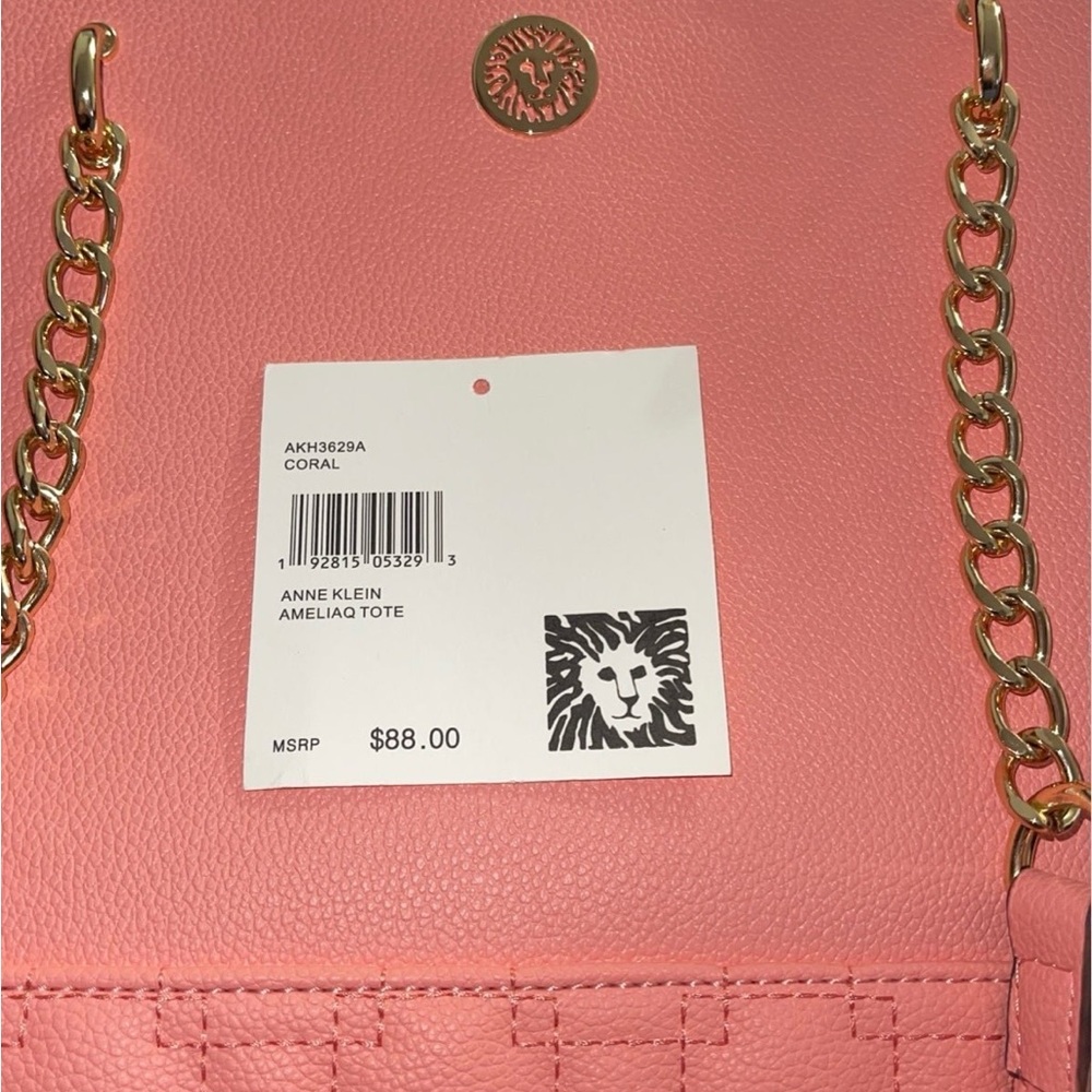 Anne Klein, coral purse, brand new with tags  - Picture 4 of 6
